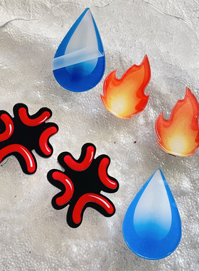 大无语滴汗发夹emoji表情包夹子头饰趣味搞怪刘海夹少女发饰饰品