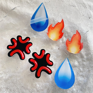 大无语滴汗发夹emoji表情包夹子头饰趣味搞怪刘海夹少女发饰饰品