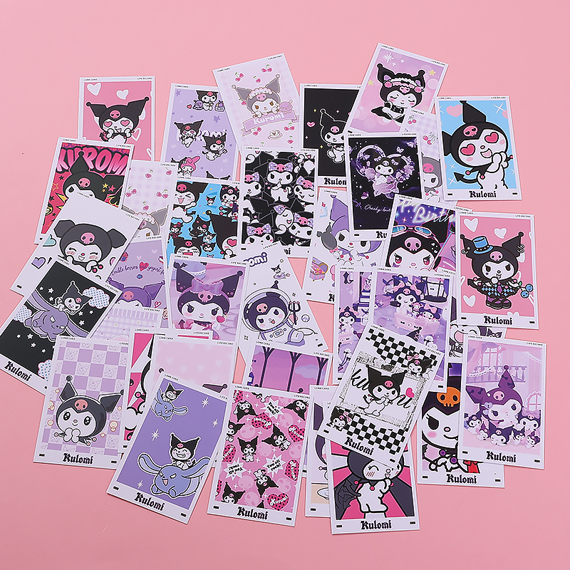 库洛米LOMO卡周边新款高清贺卡40张小卡盒装3寸留言卡精美收藏卡