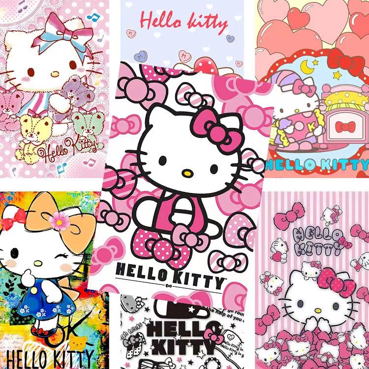 HelloKitty海报哈喽KT卡通动漫周边写真宿舍墙贴房间墙纸高清壁纸