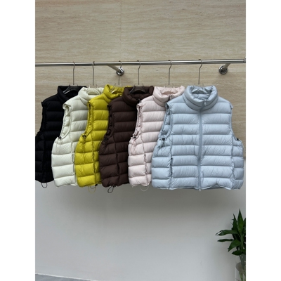 亮世秋羽绒服90白鸭绒排骨羽绒马甲女短款2025秋冬新款韩版宽松立