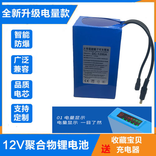 12V聚合物大容量锂电池