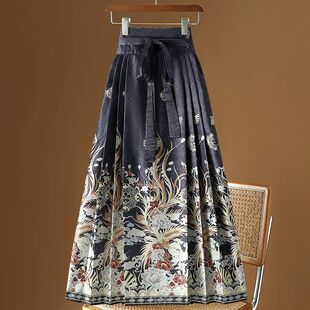 One piece Hanfu horse face long skirt 女士一片式汉服马面长裙