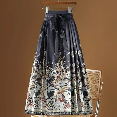 女士一片式汉服马面长裙