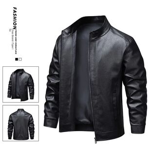 Men's windproof casual jacket男士防风休闲夹克修身款皮衣外套