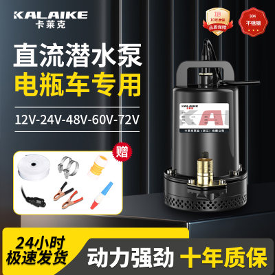 直流潜水家用泵小型抽水机电瓶车12V24V48V抽水泵农用灌溉直流泵