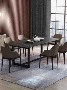 意式板210604餐桌 家用特饭桌小户型岩吧家用色一桌四椅组合餐厅