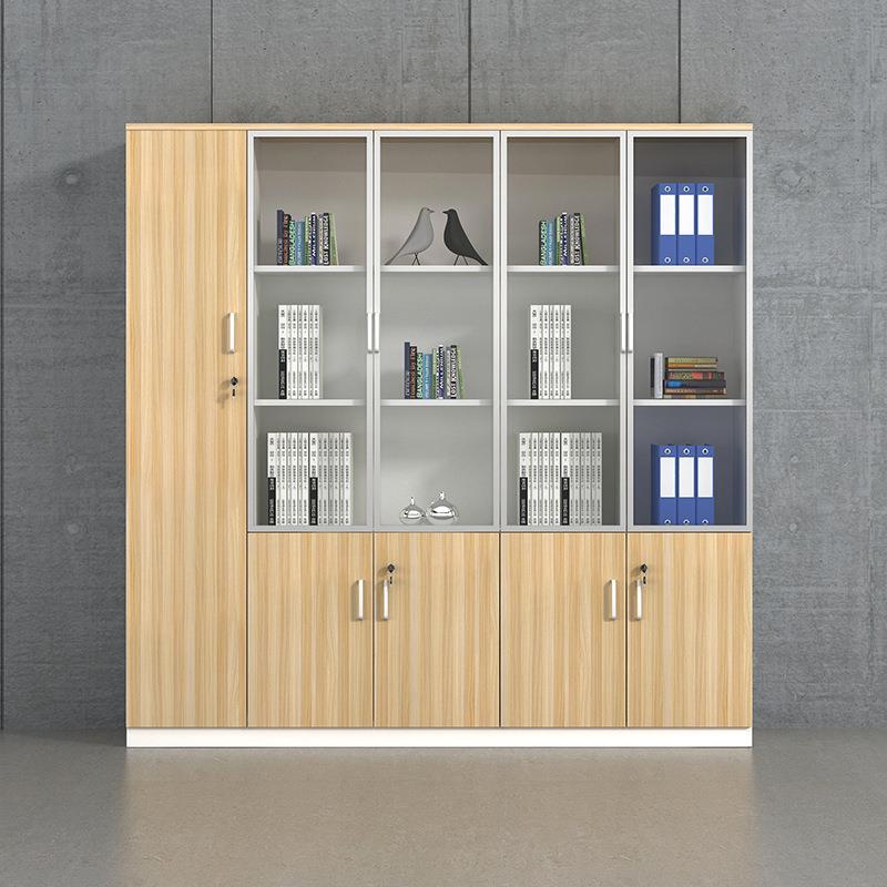 简约现代抽式屉带料锁储物档柜HQ-0977子文件柜资柜木质办公资料