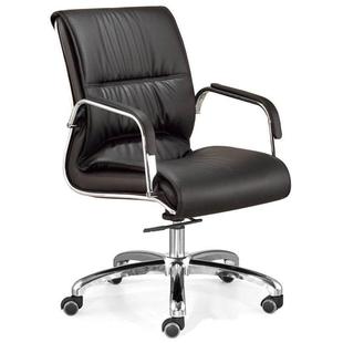 现代约板椅 舒适办公弓形滑轮中班6005D连椅老会议椅椅 真简皮时尚