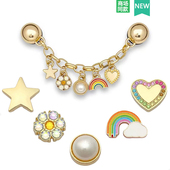 饰扣鞋 适配Crocs 扣 花高级感彩虹金属 装 Cross洞洞鞋 配饰DIY鞋