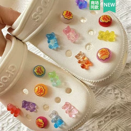 适配Crocs洞洞鞋0配饰软糖小熊