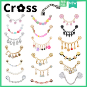 饰扣 适配Crocs 高级感金属链条 花鞋 扣装 Cross配件洞洞鞋 配饰鞋