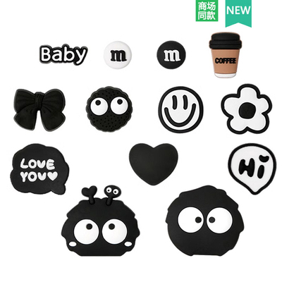 crocs洞洞鞋配饰笑脸煤球鞋花