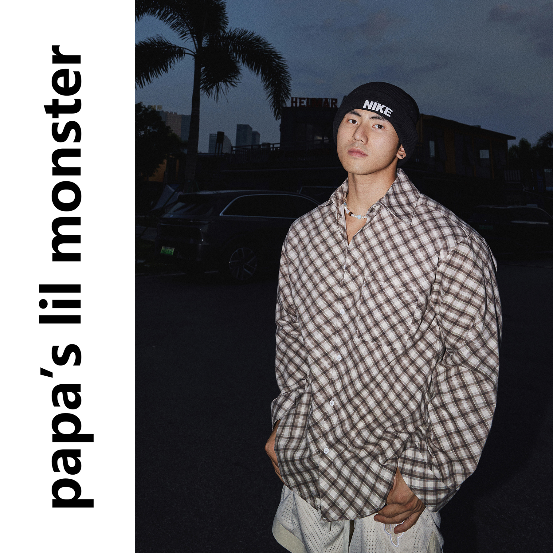 PAPASLILMONSTER【复古魅力】美式复古格子长袖衬衫宽松休闲衬衣