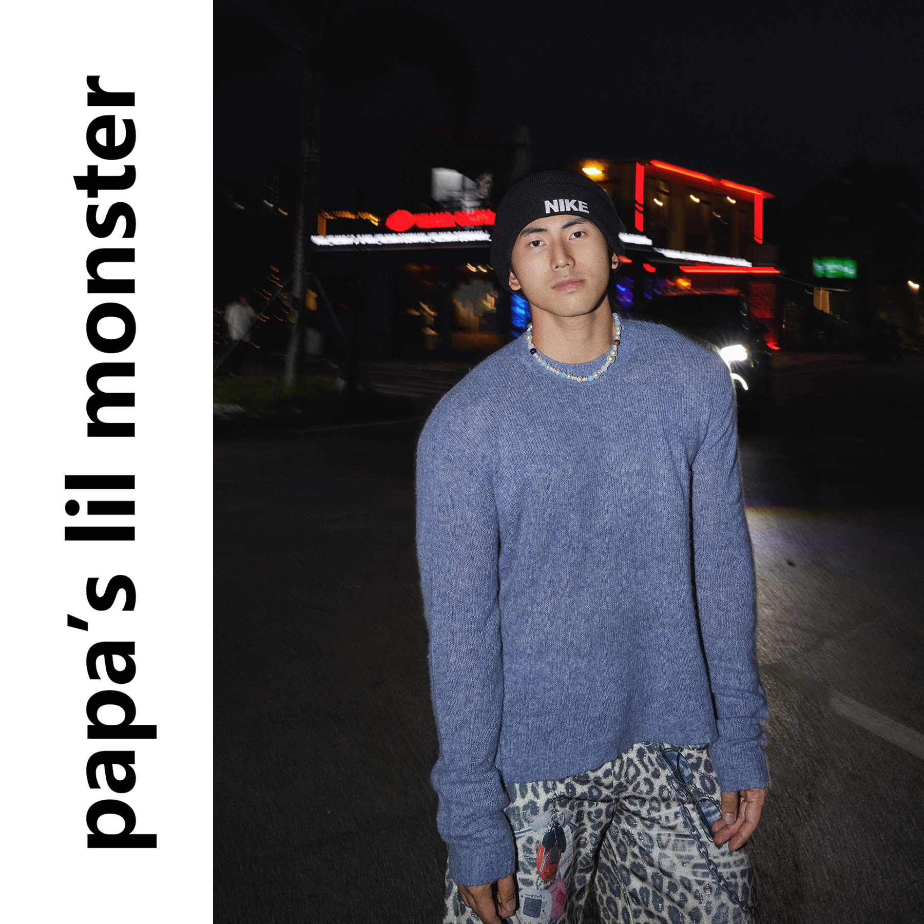 PAPASLILMONSTER【CLEAN-FIT】美式修身薄毛衣 内搭外穿一件出街