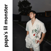 lil monster夏日海岛度假沙滩男衬衫 简约拼接度假户外洛杉矶风