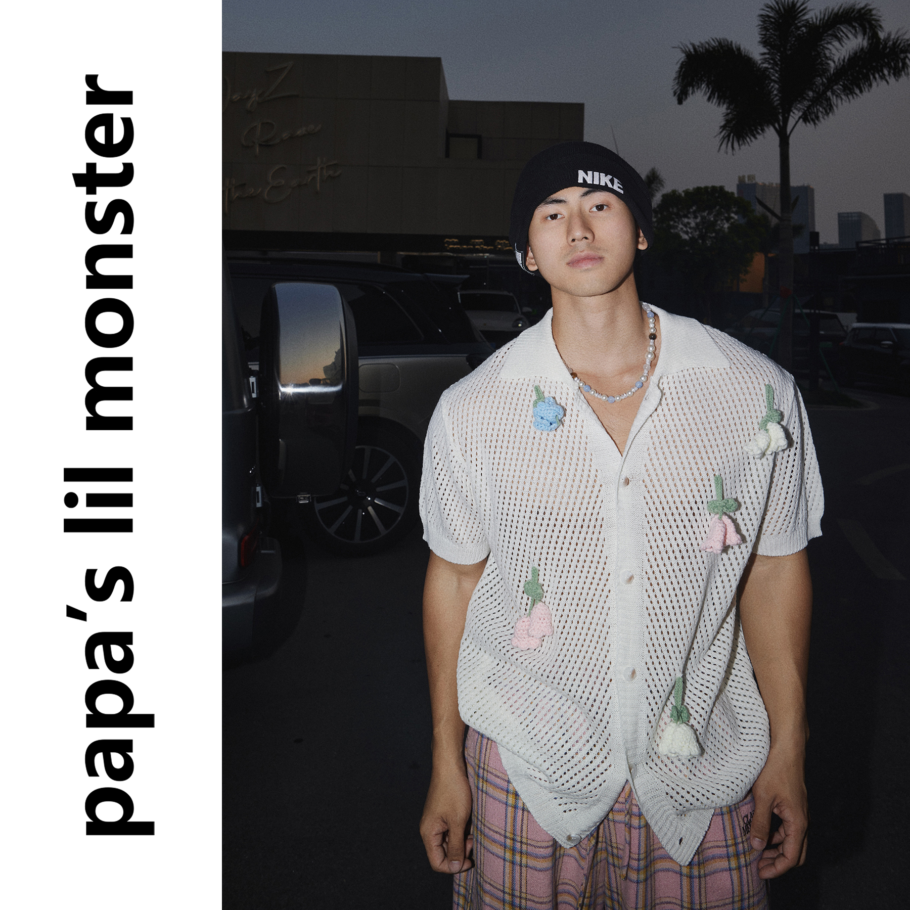 PAPASLILMONSTER【原创】 手工织造南欧风铃草镂空海岛沙滩风衬衫