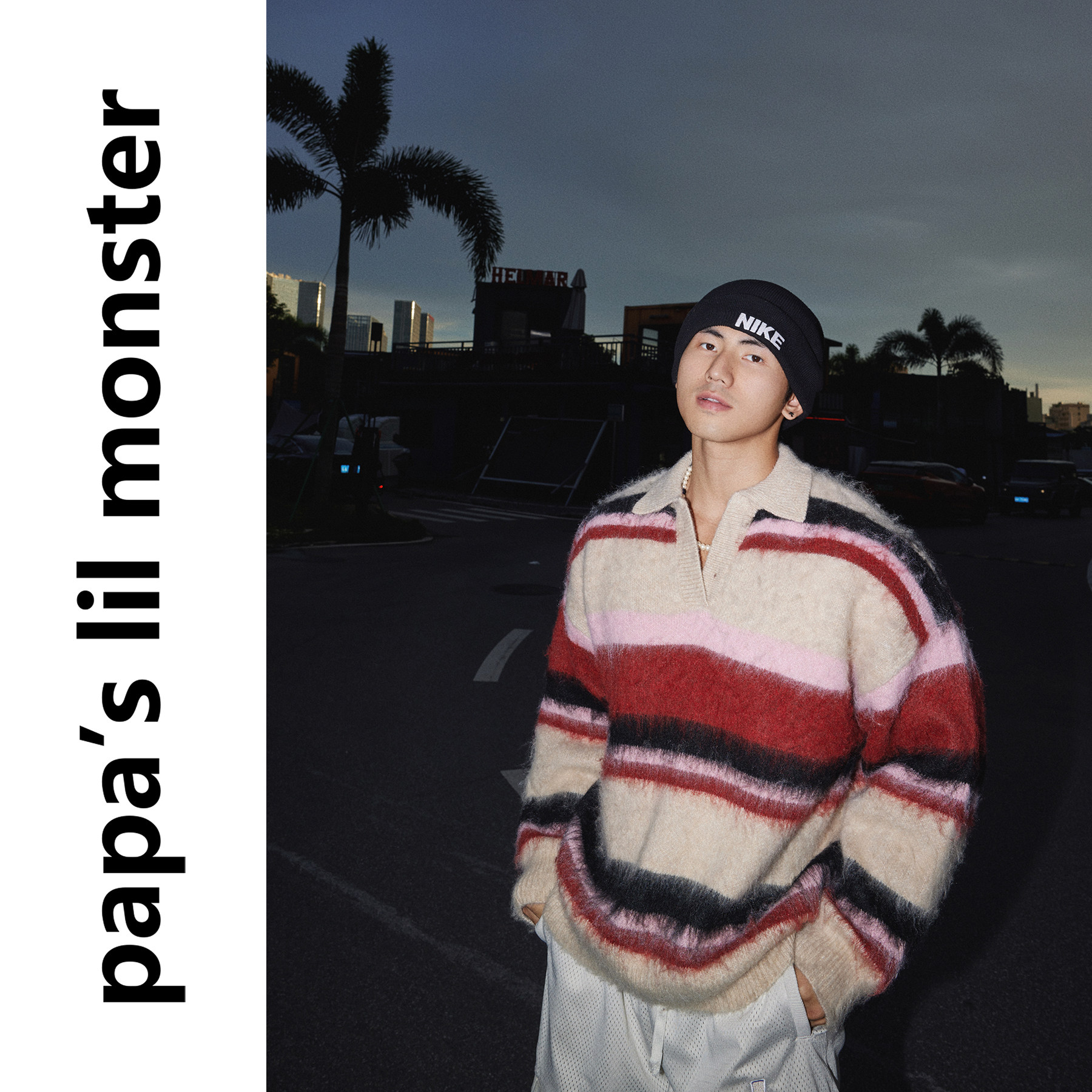 PAPASLILMONSTER【经济上行的美】千禧世代Y2K撞色长绒氛围感毛衣