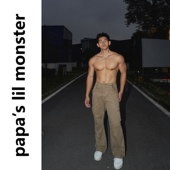 lil 男街头感氛围 牛仔裤 monster夏季 复古磨毛做旧破坏毛边美式