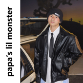 PAPASLILMONSTER 秋冬痞帅机车PU皮夹克翻领外套男 黑皮骑士