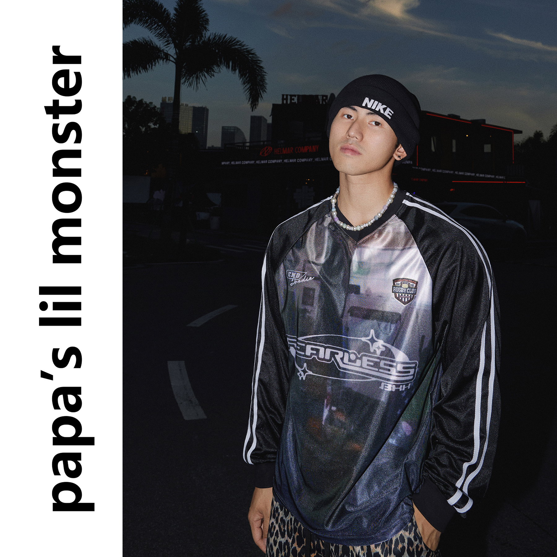 Papaslilmonster【千禧Y2K亚比】美式暗黑系长袖T恤斑驳印花上衣