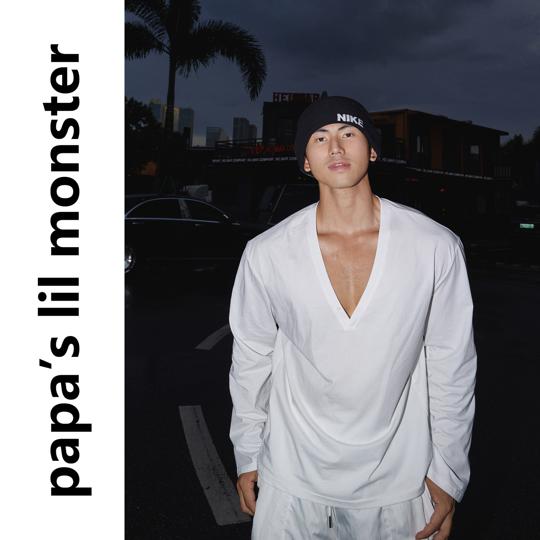 Papaslilmonster​【奢感迷情】深V奢感长袖T恤 早秋持靓行凶战衣