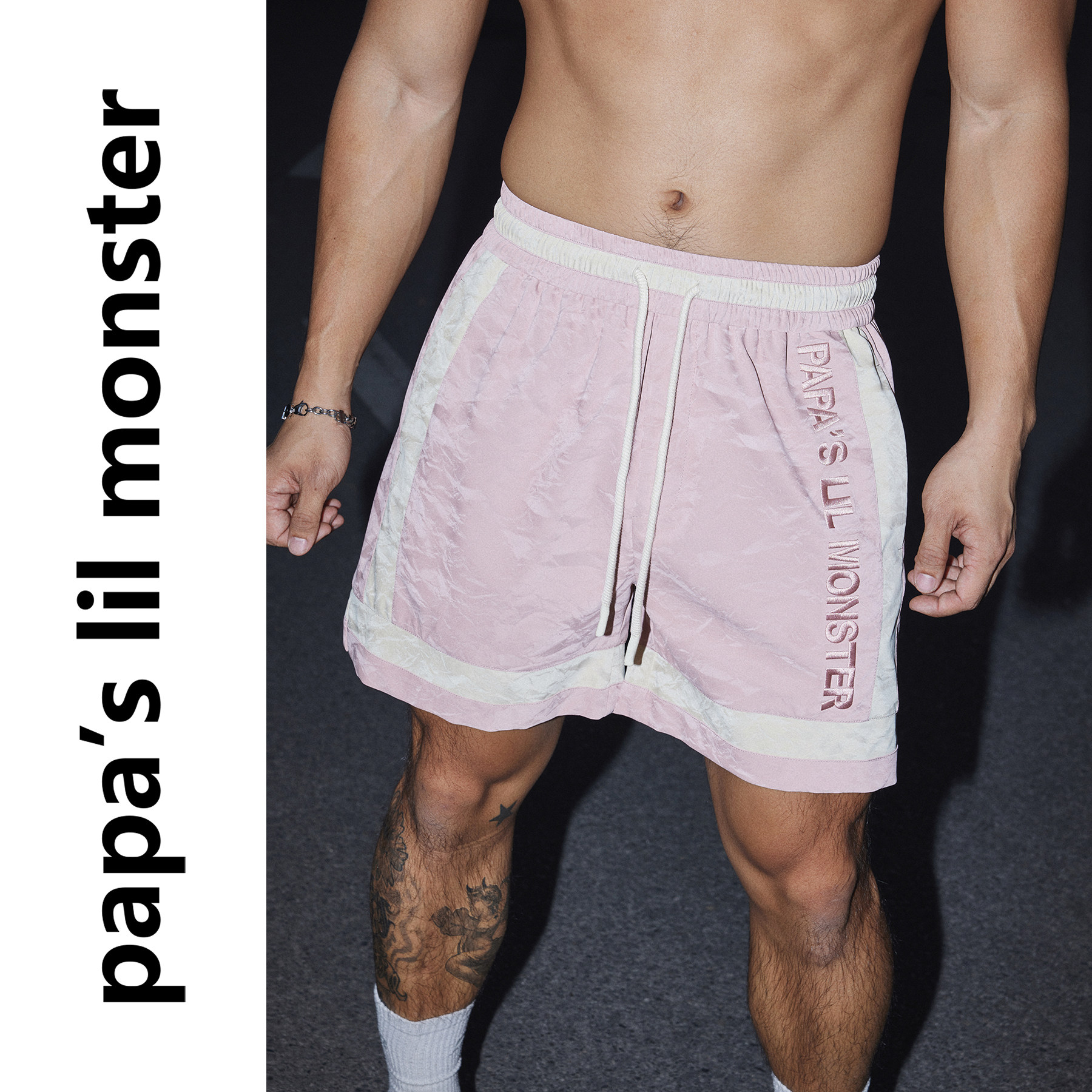 PAPASLILMONSTER【原创】26SS美式速干沙滩短裤男夏季休闲运动裤