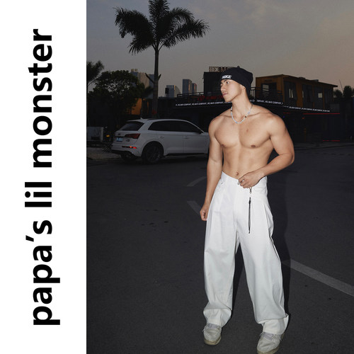 PAPASLILMONSTER美式复古宽松直筒裤潮牌休闲裤子男阔腿长裤