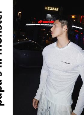 PAPASLILMONSTER【原创】25SS运动休闲外穿长袖T恤紧身显肌Get~