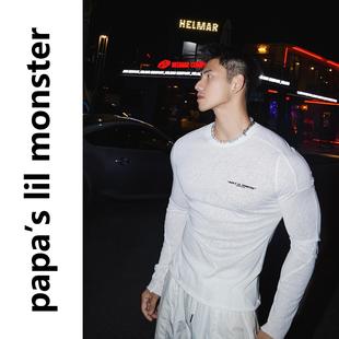 T恤紧身显肌Get 25SS运动休闲外穿长袖 原创 PAPASLILMONSTER