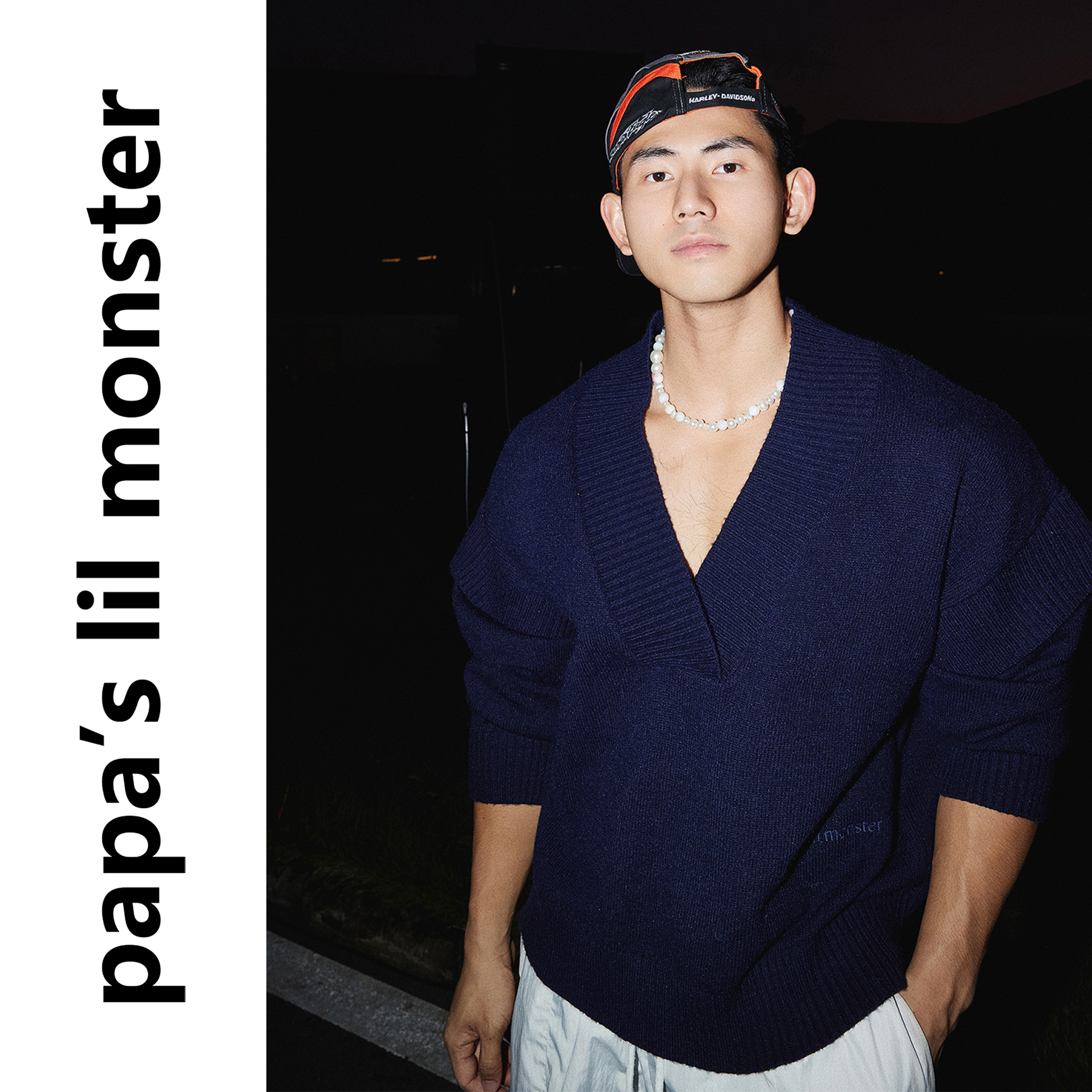 PAPASLILMONSTER美式复古毛衣