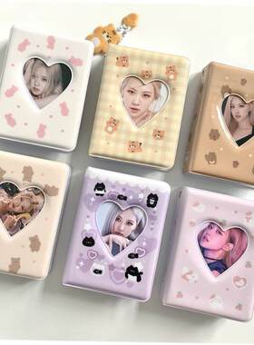 Cartoon Bear Photo Album 3 Inch Photocard Holder Korean Idol