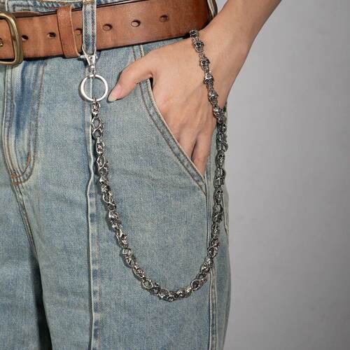 Metal skull pants chain hip-hop trend 金属骷髅头裤链嘻哈潮流