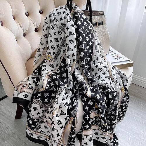 Luxury Brand Cotton Scarf Women Shawls and Wraps Spring Pash