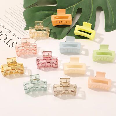 Macaron Colour Small Square Hair Claws Acrylic Hair CliP