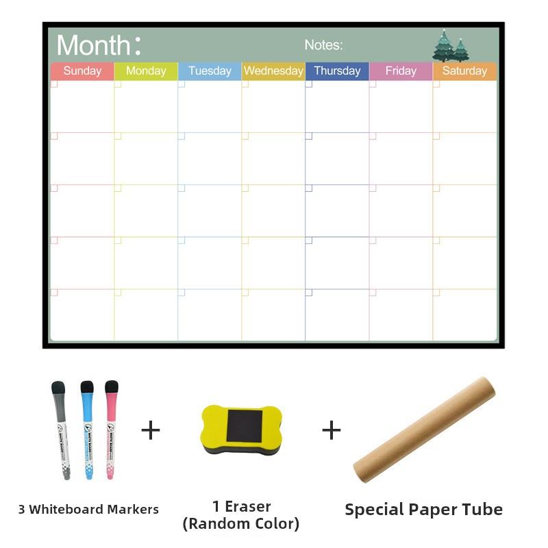 A3 Magnetic Weekly & Monthly Planner Whiteboard Fridge M - 实物图