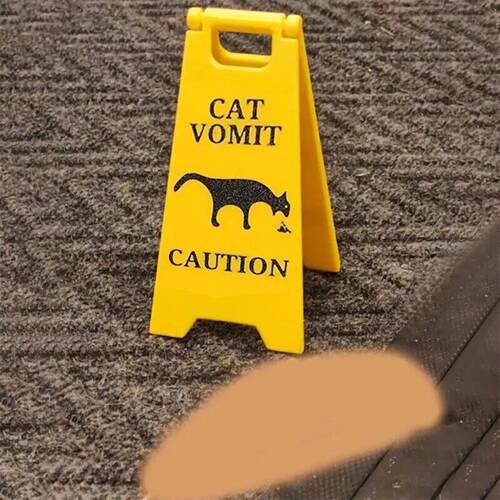 跨境新品 cat vomit sign 猫咪呕吐提示牌 狗狗dog vomit标志牌
