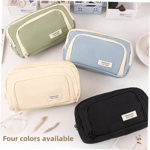 Large Capacity Pencil Case Kawaii Canvas Pencilcase School