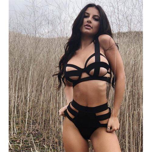 Sexy lingerie temptation suit straps hollow bikini