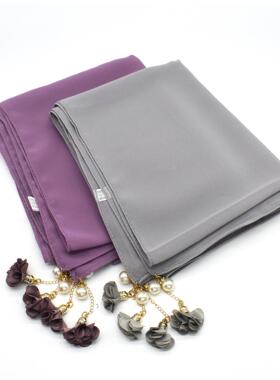 Pearl Chiffon Bubble Headband Exquisite Pearl 包头巾精致珍珠