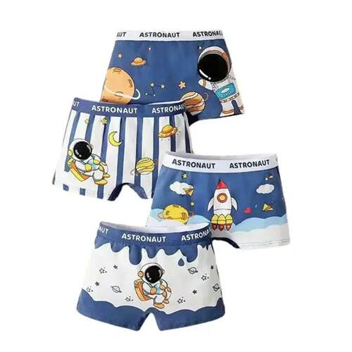 4Pcs/Lot Boy Cotton Underwear Boxer Kids Children Panties 2