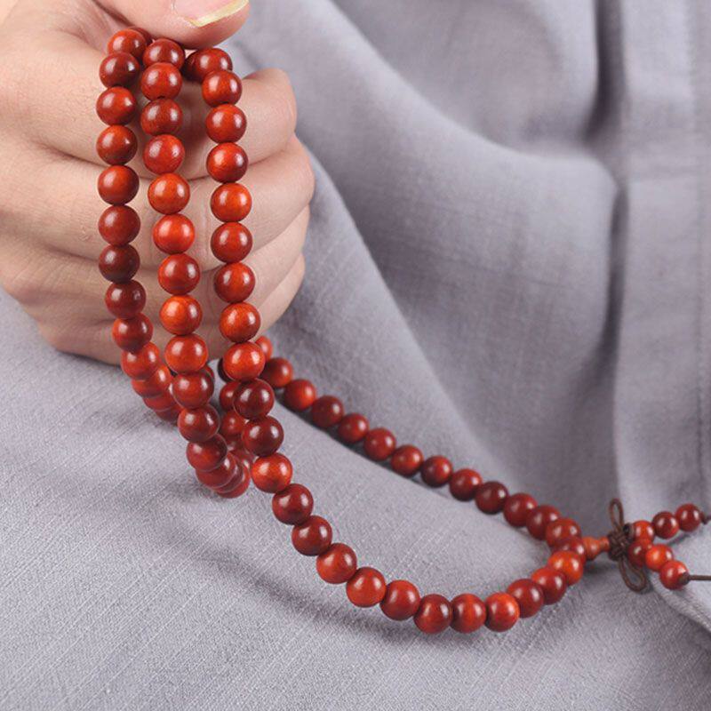블러드 드래곤 우드 고소재 커플 팔찌 묵주 팔찌 목제 108 천연 남녀 목걸이 침향 인도네시아