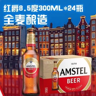 Amstel红爵啤酒 300ml*24瓶 官方正品 全麦芽啤酒 整箱