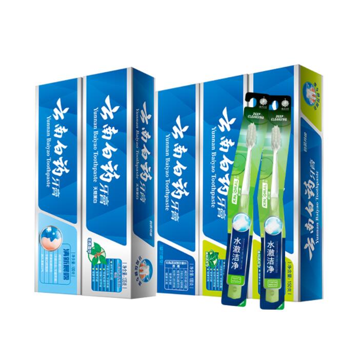 云南白药口气清新牙膏家庭装