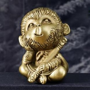 全铜车摆件齐天小圣孙悟空高端车内饰品中控台创意礼品保平安