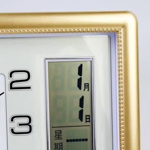台式 钟摆件客厅静音座钟台钟桌面卧室创意个性 时钟家用电子小钟表