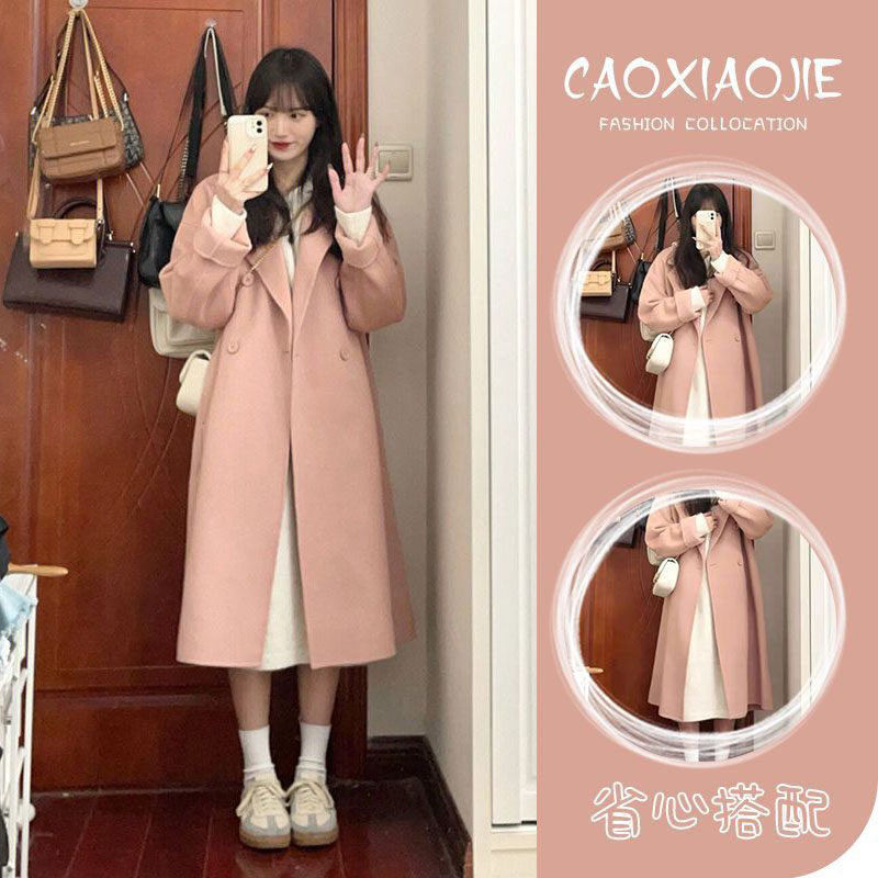 大码女装2023秋冬季新款时尚气质呢子大衣胖mm显瘦中长款毛呢外套