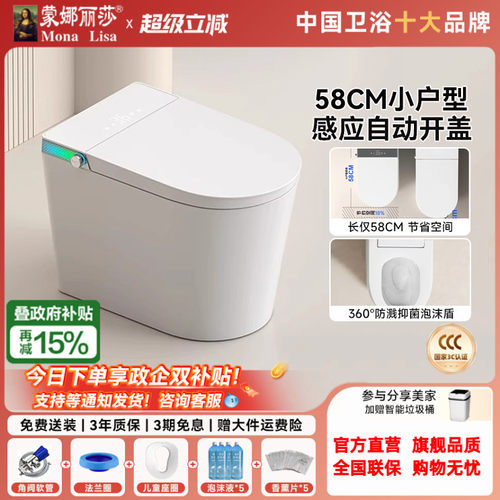 蒙娜丽莎A058小户型智能马桶58CM
