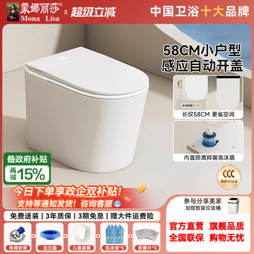 蒙娜丽莎58CM短款小户型智能马桶