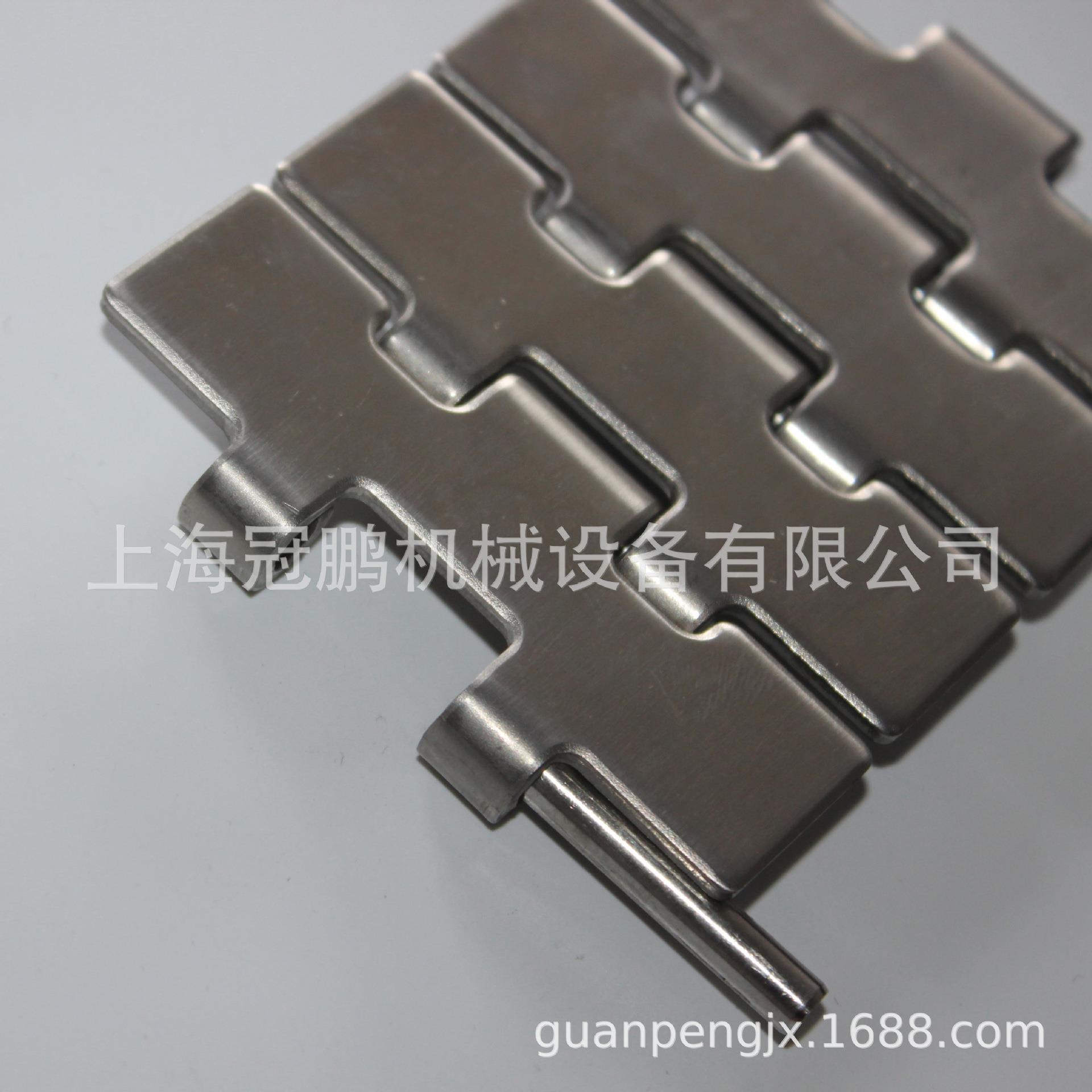 上玻璃瓶传送海带51锈5不钢单绞301链CS54.5金属直行平顶链2.54节